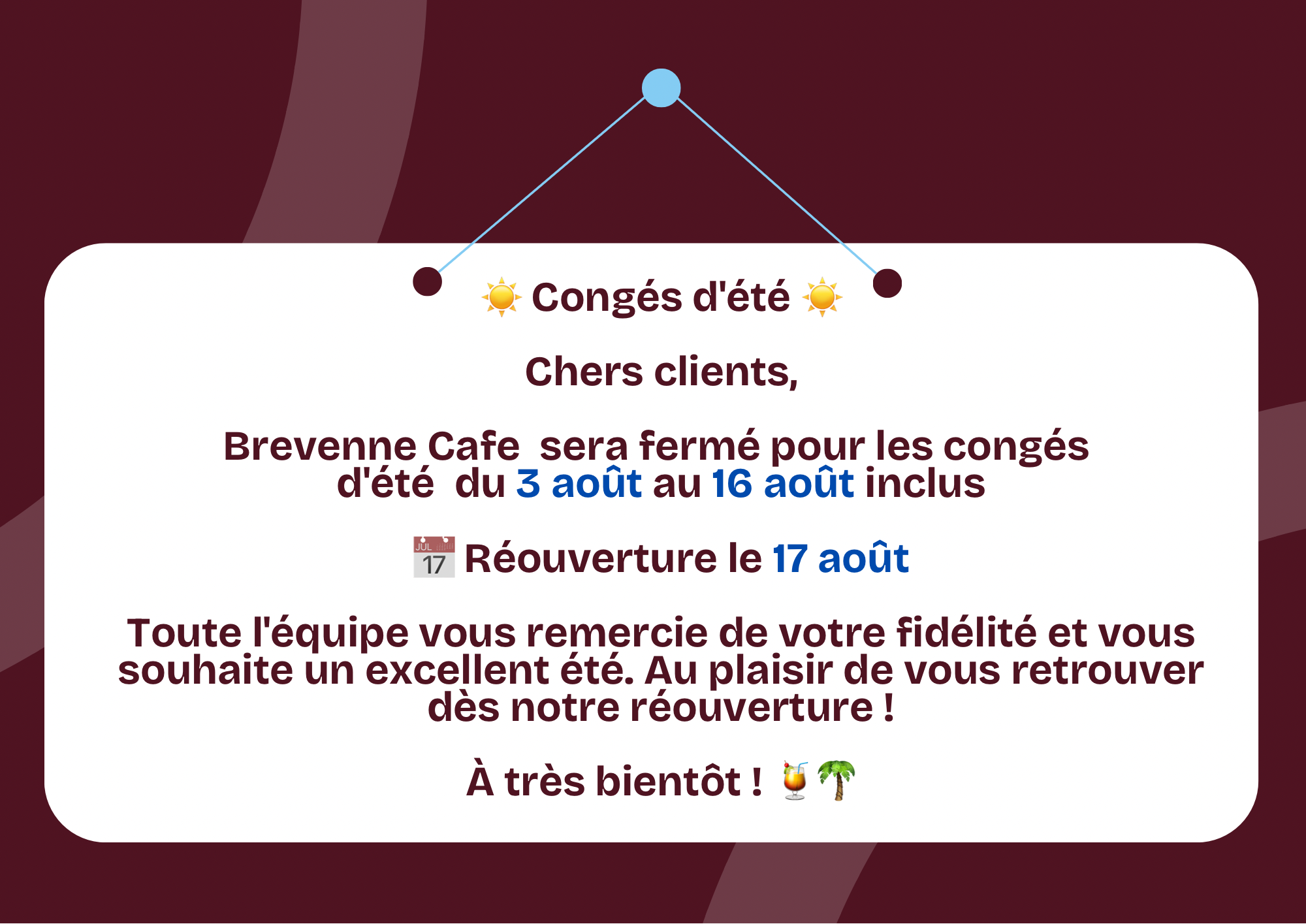Affiche fermeture
